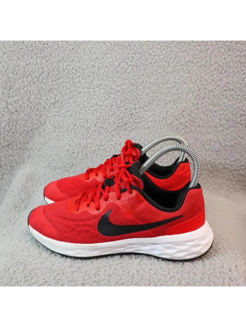 Nike Boys Revolution 6 DD1096-607 Red Running Shoes 4Y VGUC